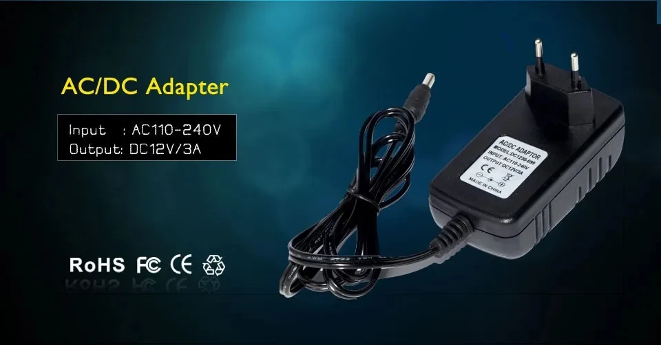 12 Volt Power Supply Transformer Converter AC 100-240V To DC 12V EU US Power Adapter Source Charger DC12V 1A 2A 3A LED Driver