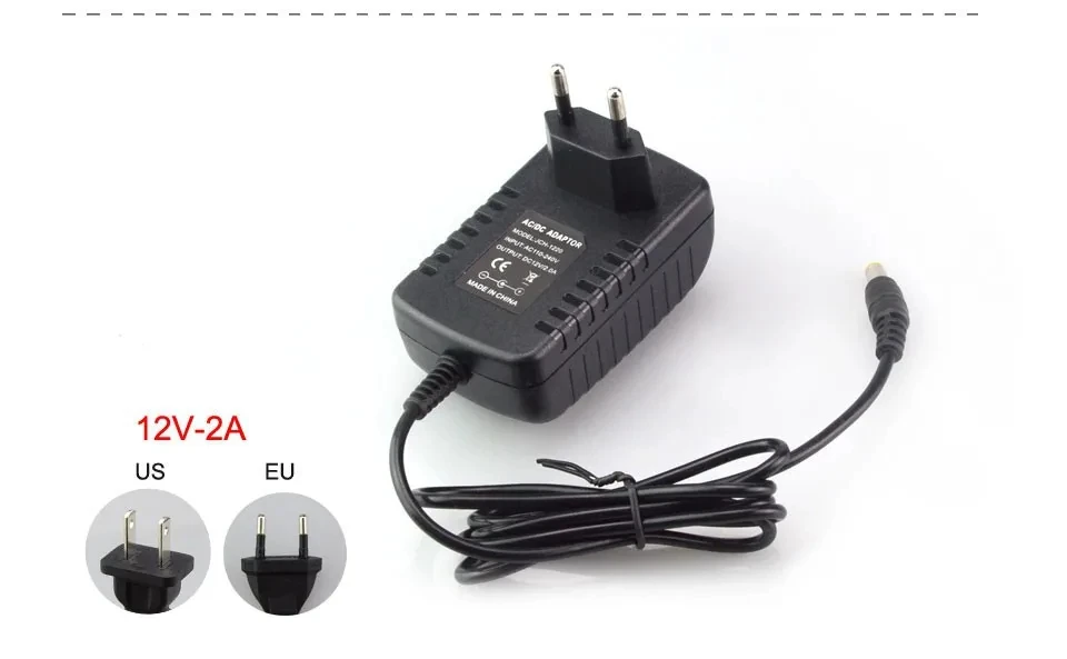 12 Volt Power Supply Transformer Converter AC 100-240V To DC 12V EU US Power Adapter Source Charger DC12V 1A 2A 3A LED Driver