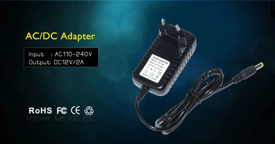 12 Volt Power Supply Transformer Converter AC 100-240V To DC 12V EU US Power Adapter Source Charger DC12V 1A 2A 3A LED Driver