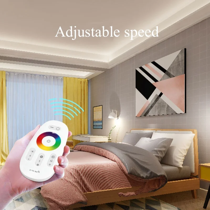 12V 24V 18A 2.4G Wireless LED Controller RGB RGBW Controller Wall Mounted Touch Pannel Remote LED RGB Strip /Bulb/Downlight