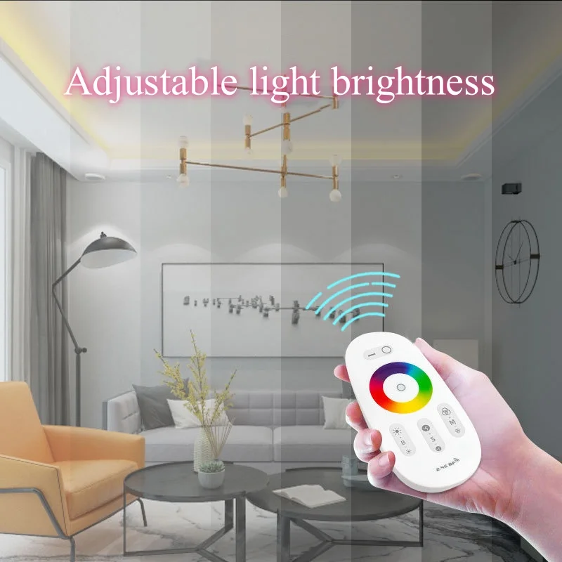 12V 24V 18A 2.4G Wireless LED Controller RGB RGBW Controller Wall Mounted Touch Pannel Remote LED RGB Strip /Bulb/Downlight