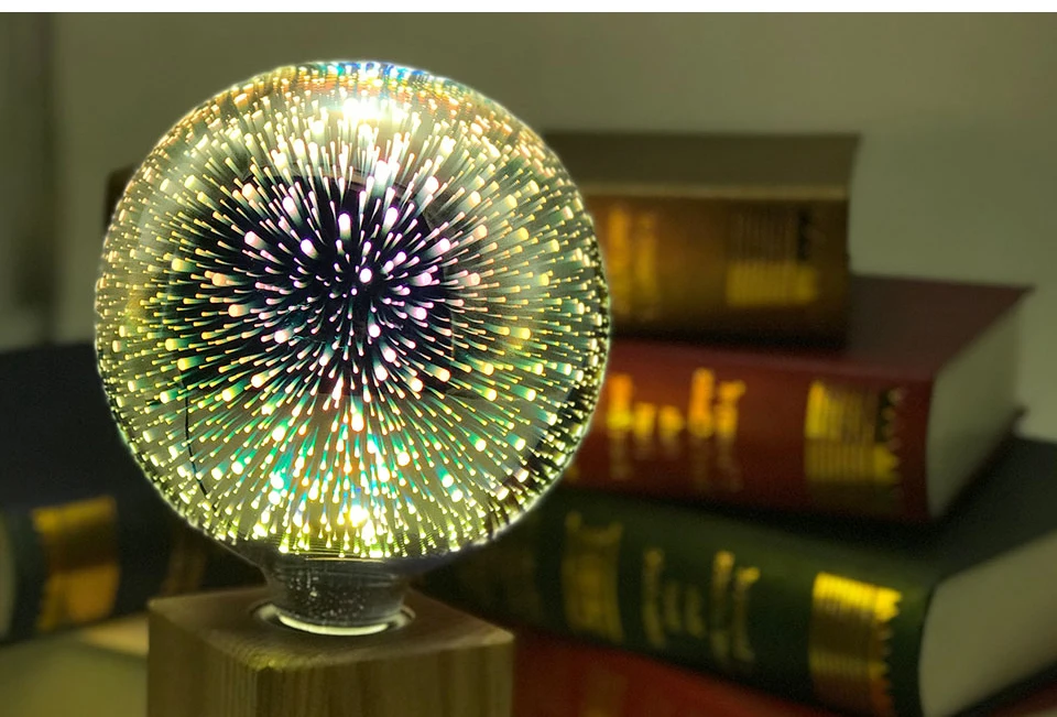 LED 3D Edison Lights Bulb E27 AC220V Vintage Christmas Ampoule Decor Bulb Colorful LED Lamp For Home Living Room Indoor Lighting