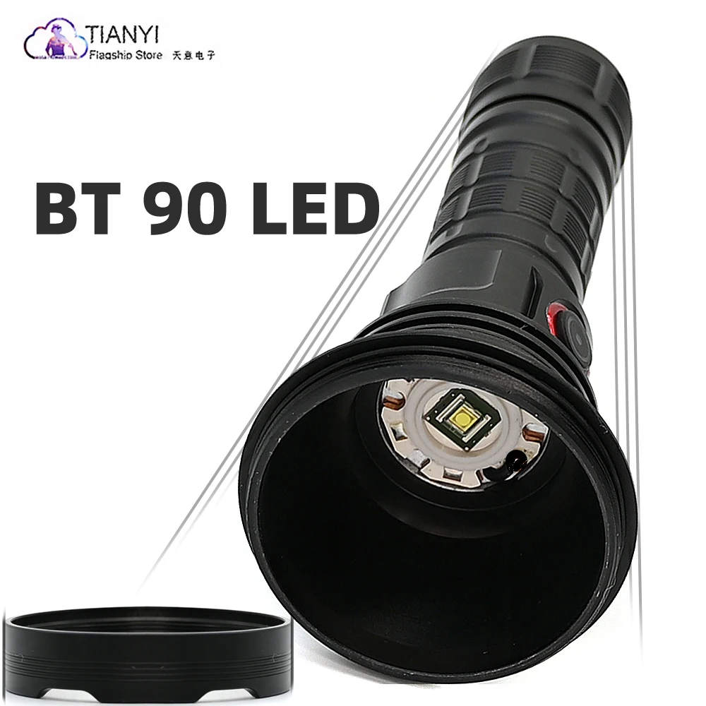 Strong Light Outdoor Multi-Function Battery Charger Flashlight 26650 Lithium Battery Charging Waterproof Lighting Night Lights