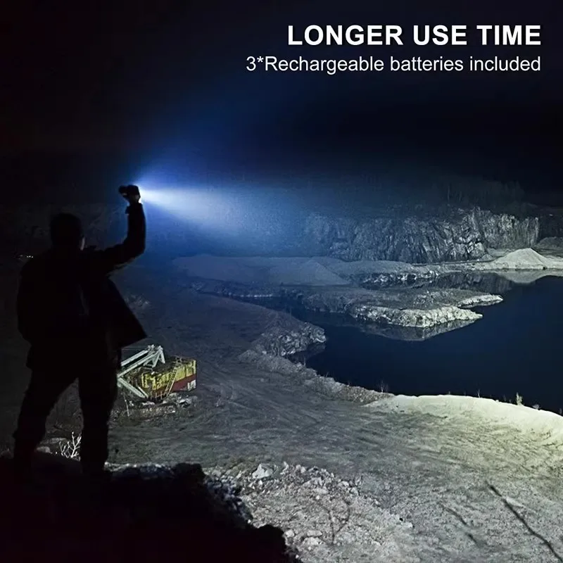 Strong Light Outdoor Multi-Function Battery Charger Flashlight 26650 Lithium Battery Charging Waterproof Lighting Night Lights