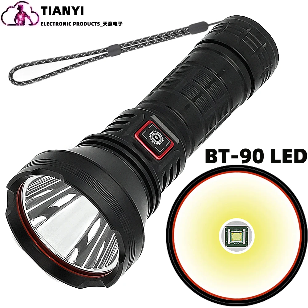 Strong Light Outdoor Multi-Function Battery Charger Flashlight 26650 Lithium Battery Charging Waterproof Lighting Night Lights