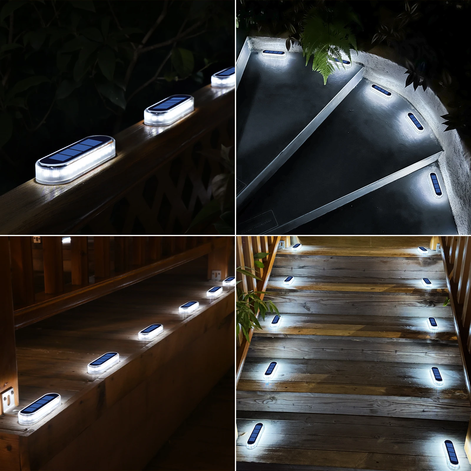 Quality Solar LED Deck Lights Outdoor Step Light Waterproof IP68 Solar Deck Lights Stick on Lights for Step Stairs Driveway