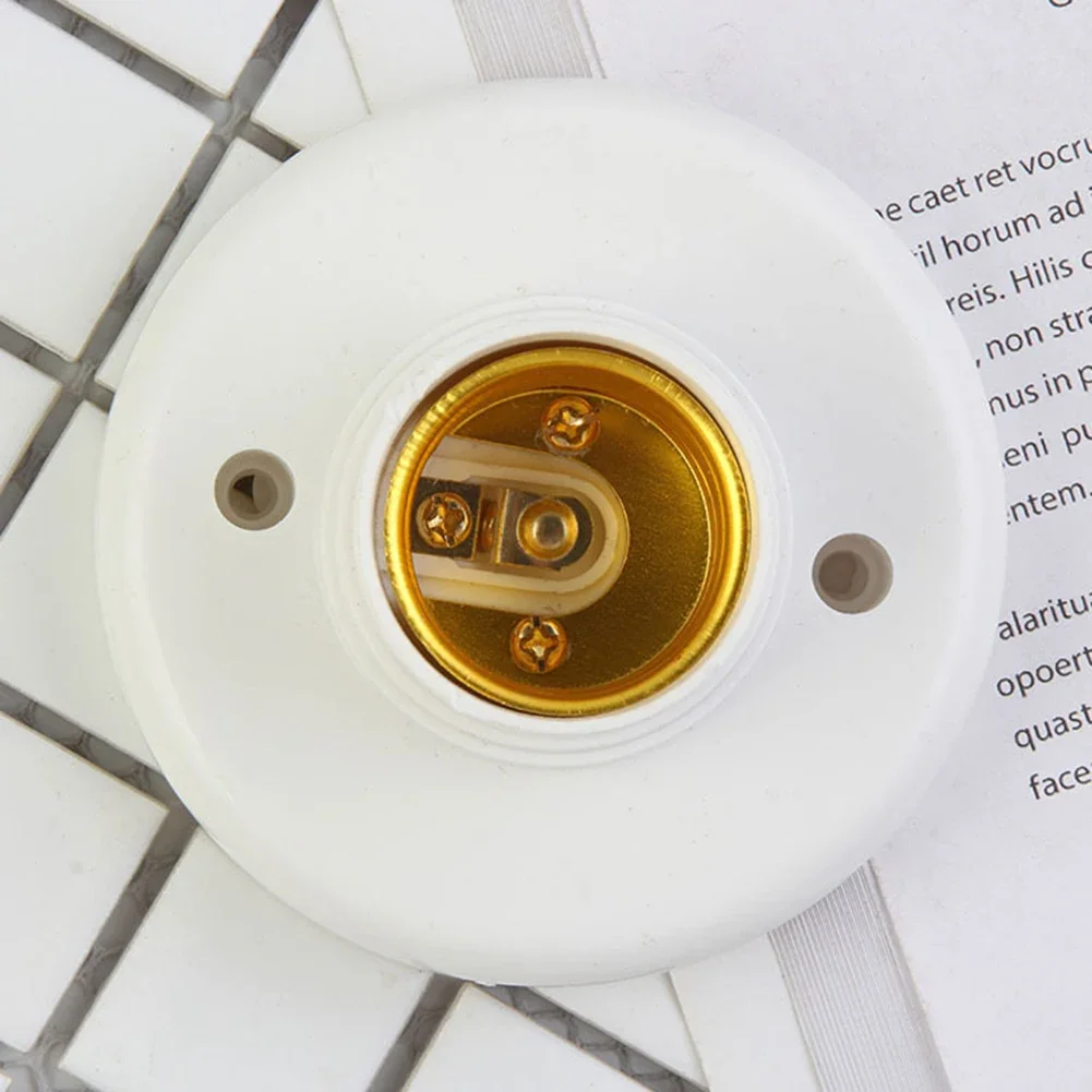20/1PCS 220V E27 Screw Lamp Stand Light Bulb Socket Holder Adapter Base Cap Socket White Ceiling Light Lamp Bulb Fixing Base
