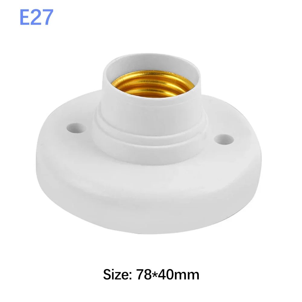 20/1PCS 220V E27 Screw Lamp Stand Light Bulb Socket Holder Adapter Base Cap Socket White Ceiling Light Lamp Bulb Fixing Base