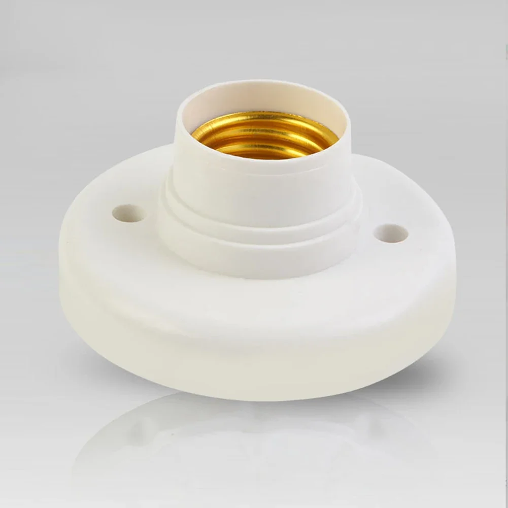 20/1PCS 220V E27 Screw Lamp Stand Light Bulb Socket Holder Adapter Base Cap Socket White Ceiling Light Lamp Bulb Fixing Base