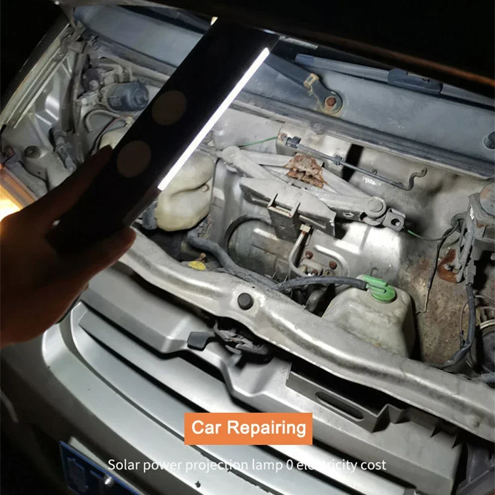 Portable Magnetic Auto Repair Work Light USB Rechargeable LED Flashlight With Magnet Hook For Car Repair Fishing Emergencies