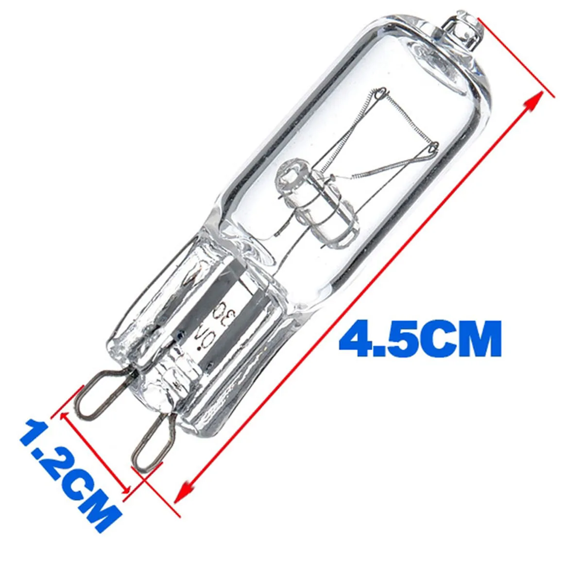 10pcs G9 AC 200-240V 25W 40W 60W Portable Warm Light Halogen Bulb Light Lamp 2700K Globe Capsule Clear Bulbs 2 Pin Base
