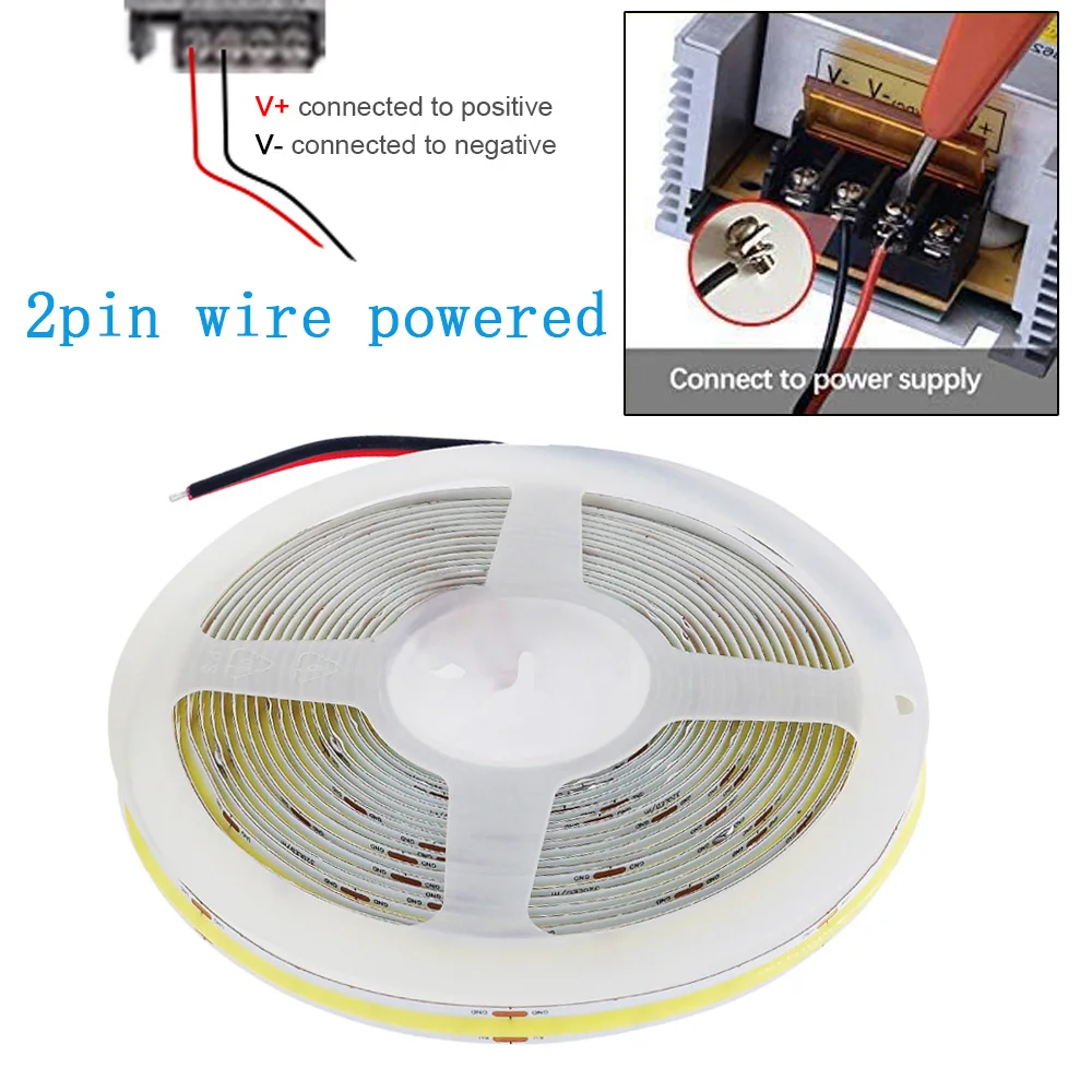 5V USB COB Led Strip Light White/Red/Green/Pink/Ice Blue/Yellow 320 Leds Flexible Ribbon DC Night Lamp TV Backlights Home Decor