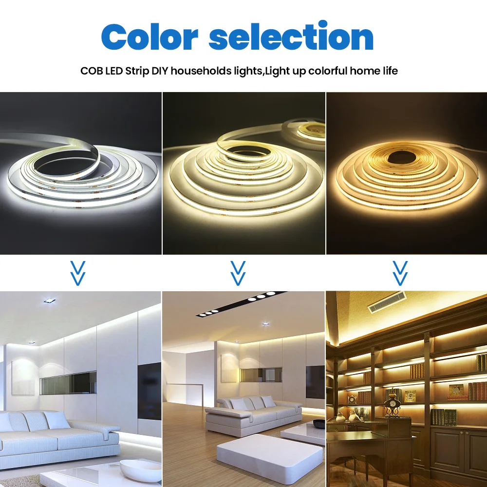 5V USB COB Led Strip Light White/Red/Green/Pink/Ice Blue/Yellow 320 Leds Flexible Ribbon DC Night Lamp TV Backlights Home Decor