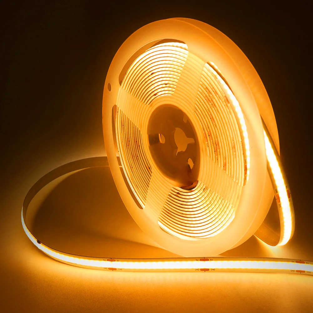 5V USB COB Led Strip Light White/Red/Green/Pink/Ice Blue/Yellow 320 Leds Flexible Ribbon DC Night Lamp TV Backlights Home Decor