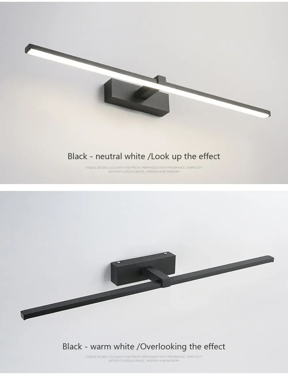Modern LED Wall Light Bathroom Hardwares Wall Lamp Three Colors Lights Aluminum Led Bathroom Bath Mirror Line Lamp Make Up light