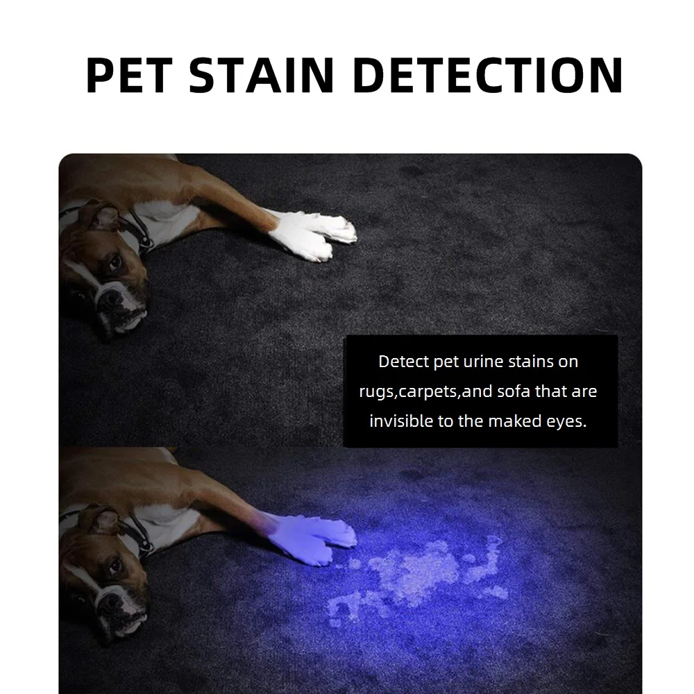 Mini 365nm Led Black Light UV Flashlight Usb Rechargeable Nail Lamp Pet Stain Leakage Marker Ore Money Scorpion Detection Lamp