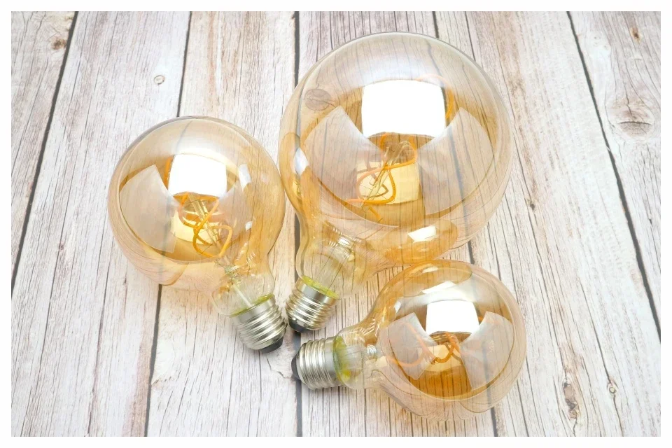 E14 E27 Retro LED Spiral Filament Light Bulb 4W Warm Yellow 220V C35 A60 T45 ST64 T185 T225 G80 G95 G125 Vintage Edison Lamp