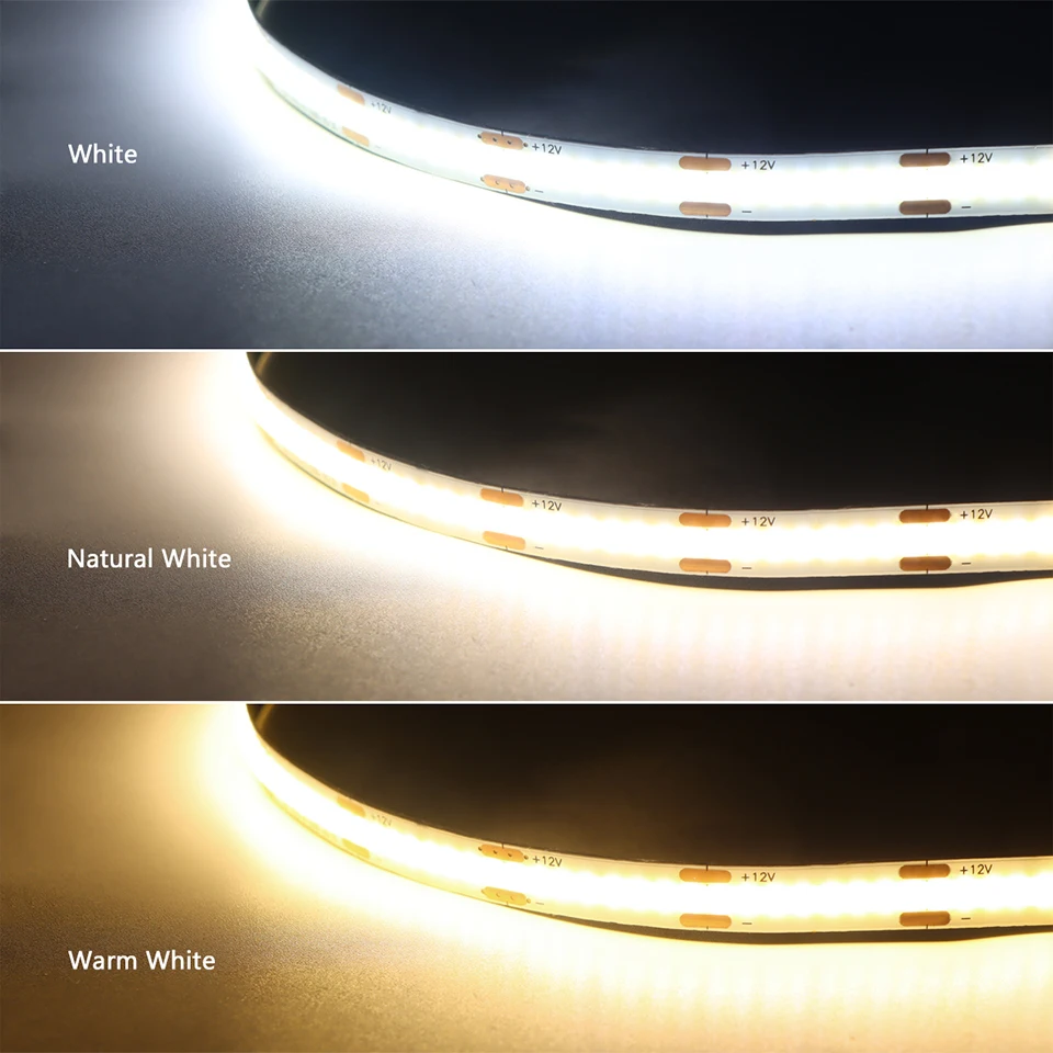 8MM Kitchen Shelf Led Light With Touch Sensor Switch Dimming COB Lights Hand Sweep Motion Under Cabinet Lamp Bedroom Lighting