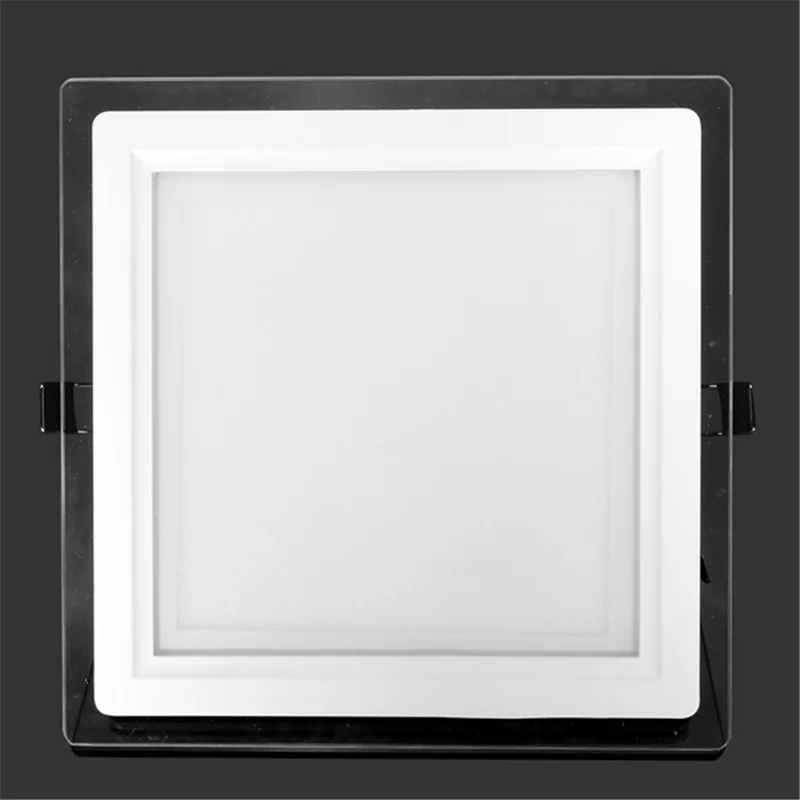 6W 9W 12W 18W 24W LED Panel Downlight Square Glass Panel Lights Ceiling Recessed Lamps LED Spot Light AC85-265V With adapter