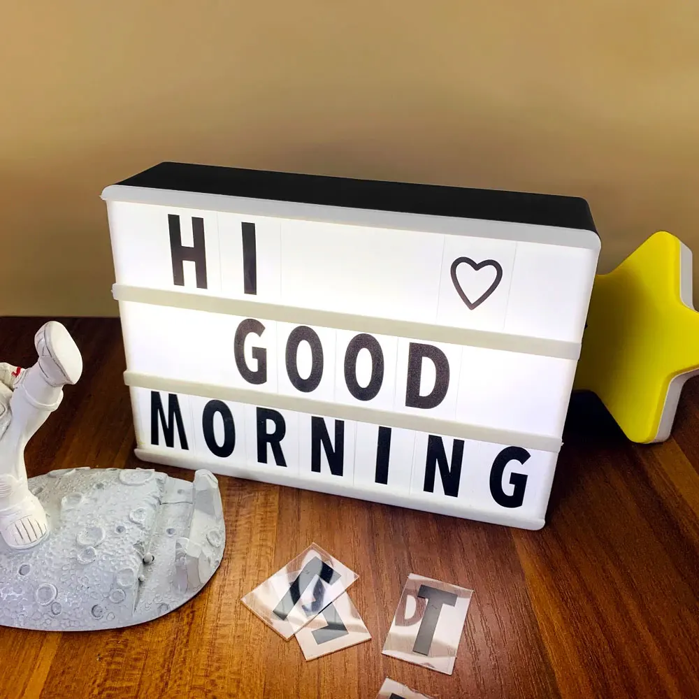 A3 A4 A5 A6 Size LED Combination Night Light Box Lamp DIY Black Letters Cards USB or AA dry Battery Cinema Lightbox Gift lantern