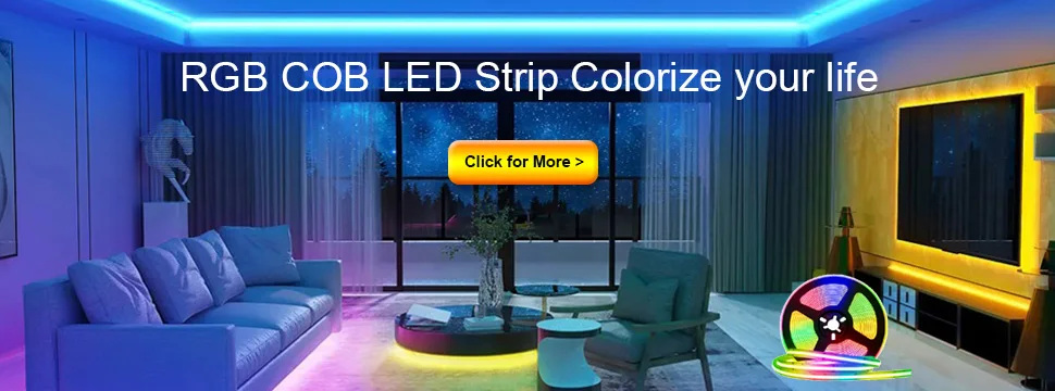 4mm COB LED Strip Light Flexible 12V 24V 480LED/m 3000K 4000K 6500K Orange Purple Pink Led Tape for Home Kitchen Car Decoration