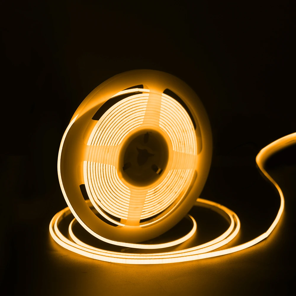 4mm COB LED Strip Light Flexible 12V 24V 480LED/m 3000K 4000K 6500K Orange Purple Pink Led Tape for Home Kitchen Car Decoration