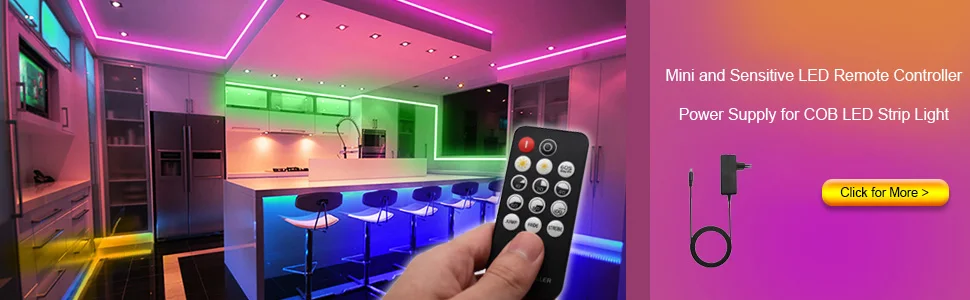 4mm COB LED Strip Light Flexible 12V 24V 480LED/m 3000K 4000K 6500K Orange Purple Pink Led Tape for Home Kitchen Car Decoration