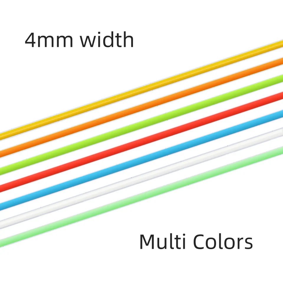 4mm COB LED Strip Light Flexible 12V 24V 480LED/m 3000K 4000K 6500K Orange Purple Pink Led Tape for Home Kitchen Car Decoration