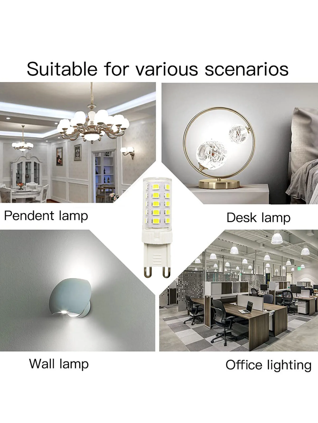 10 Pcs Brightest G9 LED Lamp AC220V Ceramic SMD2835 LED Bulb Warm/Cool White Spotlight replace Halogen light wholesale