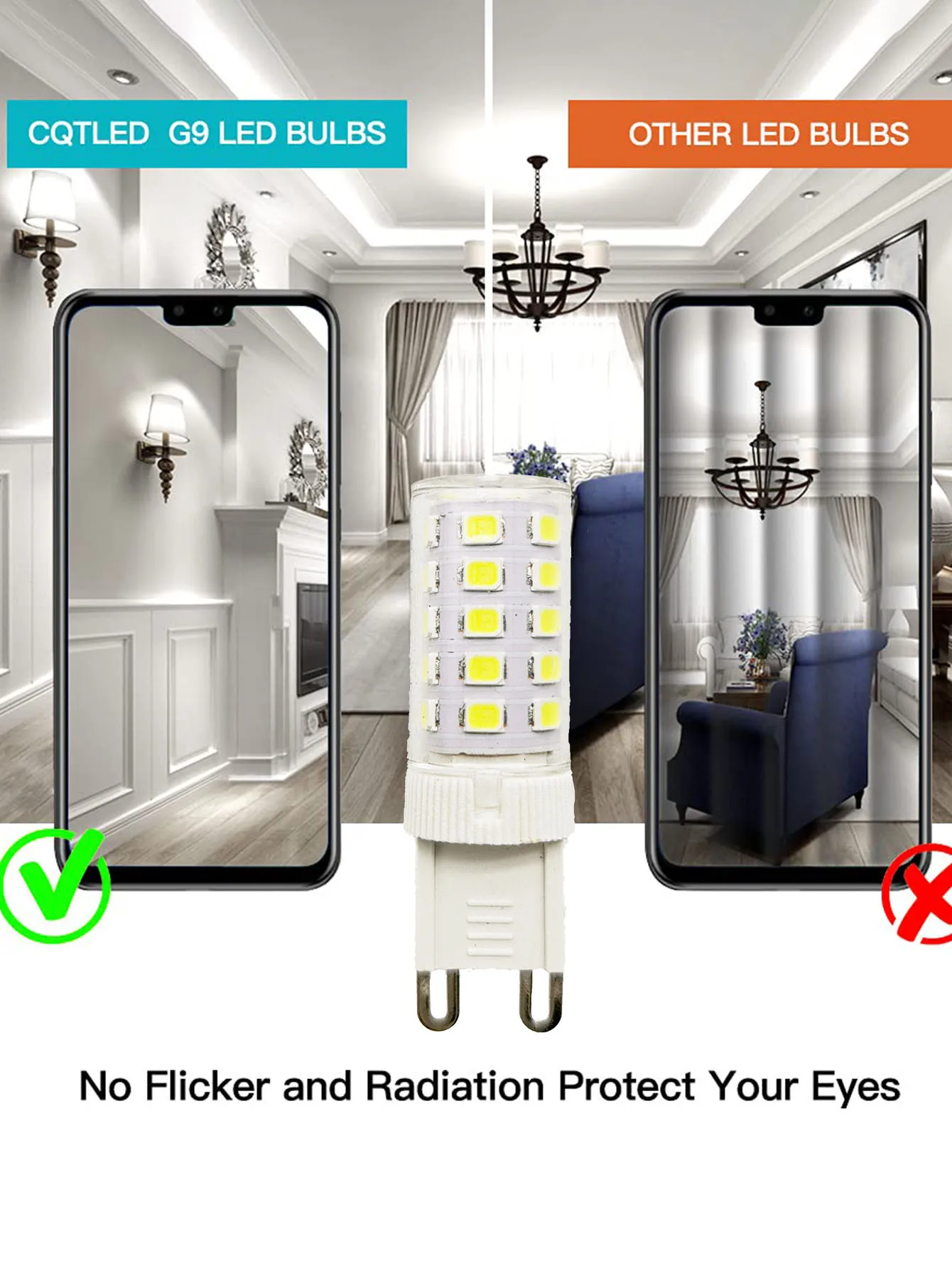 10 Pcs Brightest G9 LED Lamp AC220V Ceramic SMD2835 LED Bulb Warm/Cool White Spotlight replace Halogen light wholesale