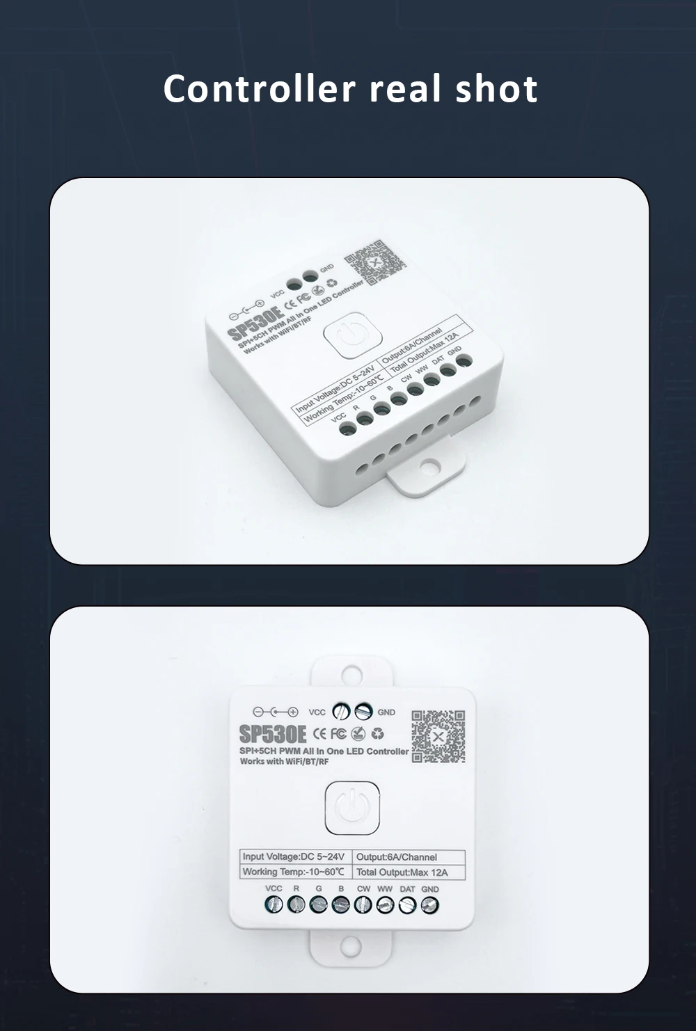 LED Controller SP530E Wifi Bluetooth RF 5V 12V 24V 5CH WS2812B WS2811 SK6812 LED Strip Controler Works with Alexa Google Home