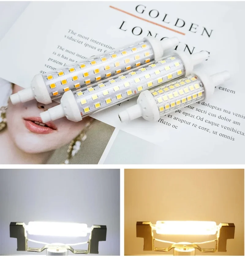 R7s LED Lamp 220V 78mm 118mm 135mm Dimmable LED Bulb 2835 SMD Lamp Replace Halogen Light Spotlight R7S Bulb No Flicker