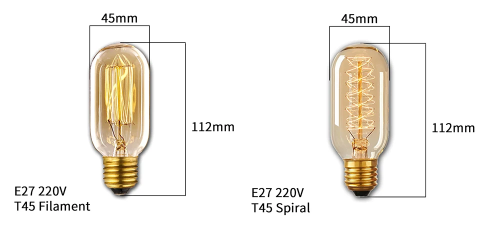 Edison Bulb E27 220V 40W Retro Vintage Edison Lamp ST64 G80 G95 G125 Incandescent Light Bulb Home Decor Filament Light Bulb