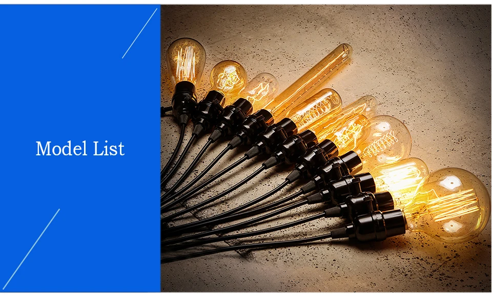 Edison Bulb E27 220V 40W Retro Vintage Edison Lamp ST64 G80 G95 G125 Incandescent Light Bulb Home Decor Filament Light Bulb