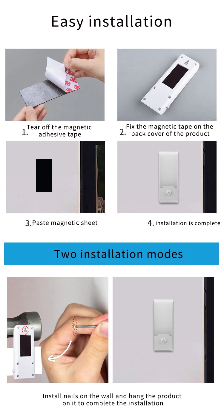 Motion Sensor LED Night Light Rechargeable Night Lamp Bedside Portable Kitchen Cabinet Night Lights for Bedroom Stairs Hallway