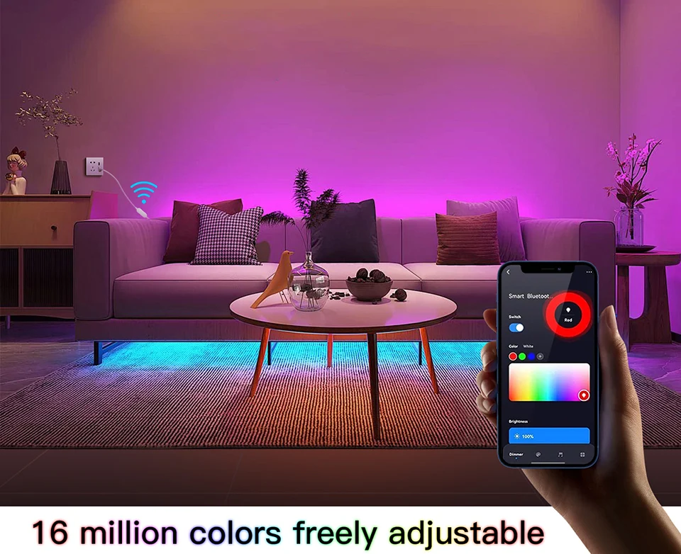 ZigBee W/WW/RGB LED Strip Smart Tuya Alexa Lights USB 5V Dimmable COB Neon Tape With LED Controller Home Room Bedroom Decoration