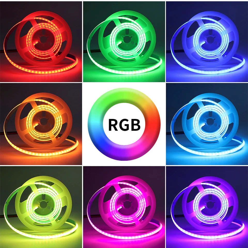 ZigBee W/WW/RGB LED Strip Smart Tuya Alexa Lights USB 5V Dimmable COB Neon Tape With LED Controller Home Room Bedroom Decoration