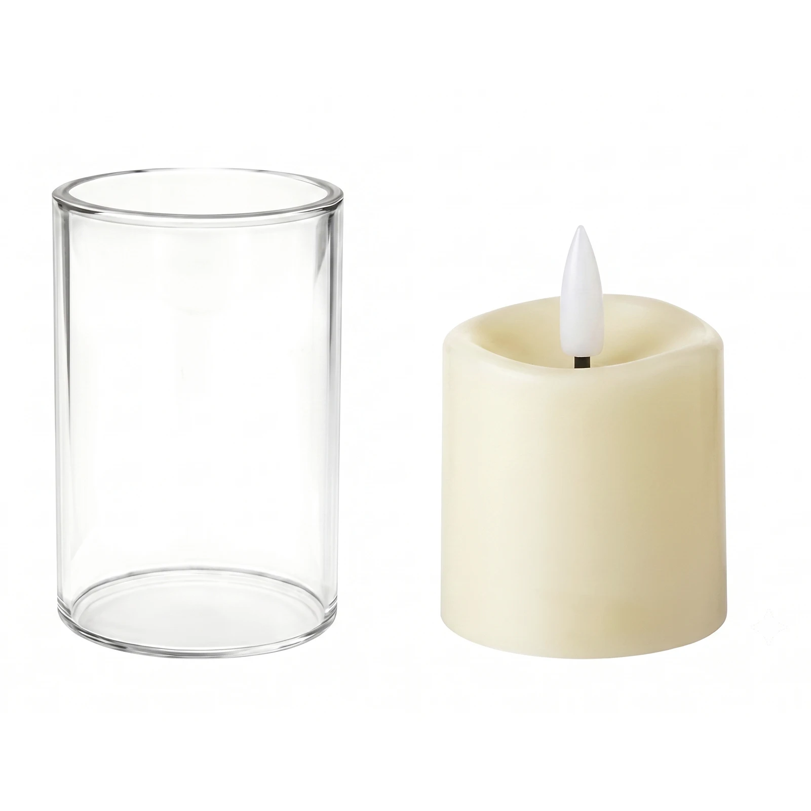 Flickering Flameless LED Pillar Candle Lights with Remote & Embedded Star String for Wishing Wedding Christmas Party Home Decor