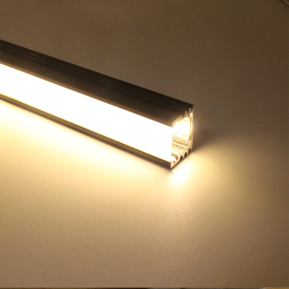 LED Strip Aluminum Profile 50CM Recessed Surface Mounted Aluminium Channel with Diffuser PC Cover for 8mm 10mm Linear Lighting