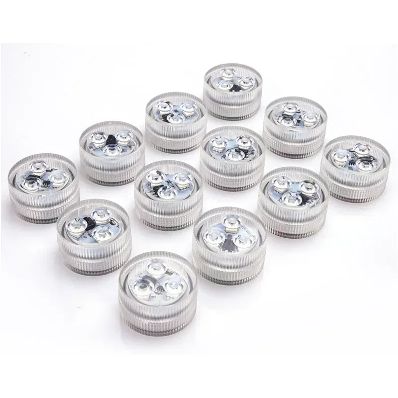 3leds RGB Led Submersible Light Underwater Night Lamp Battery Operated Garden Swimming Pool Light for Wedding Party Vase Bowl