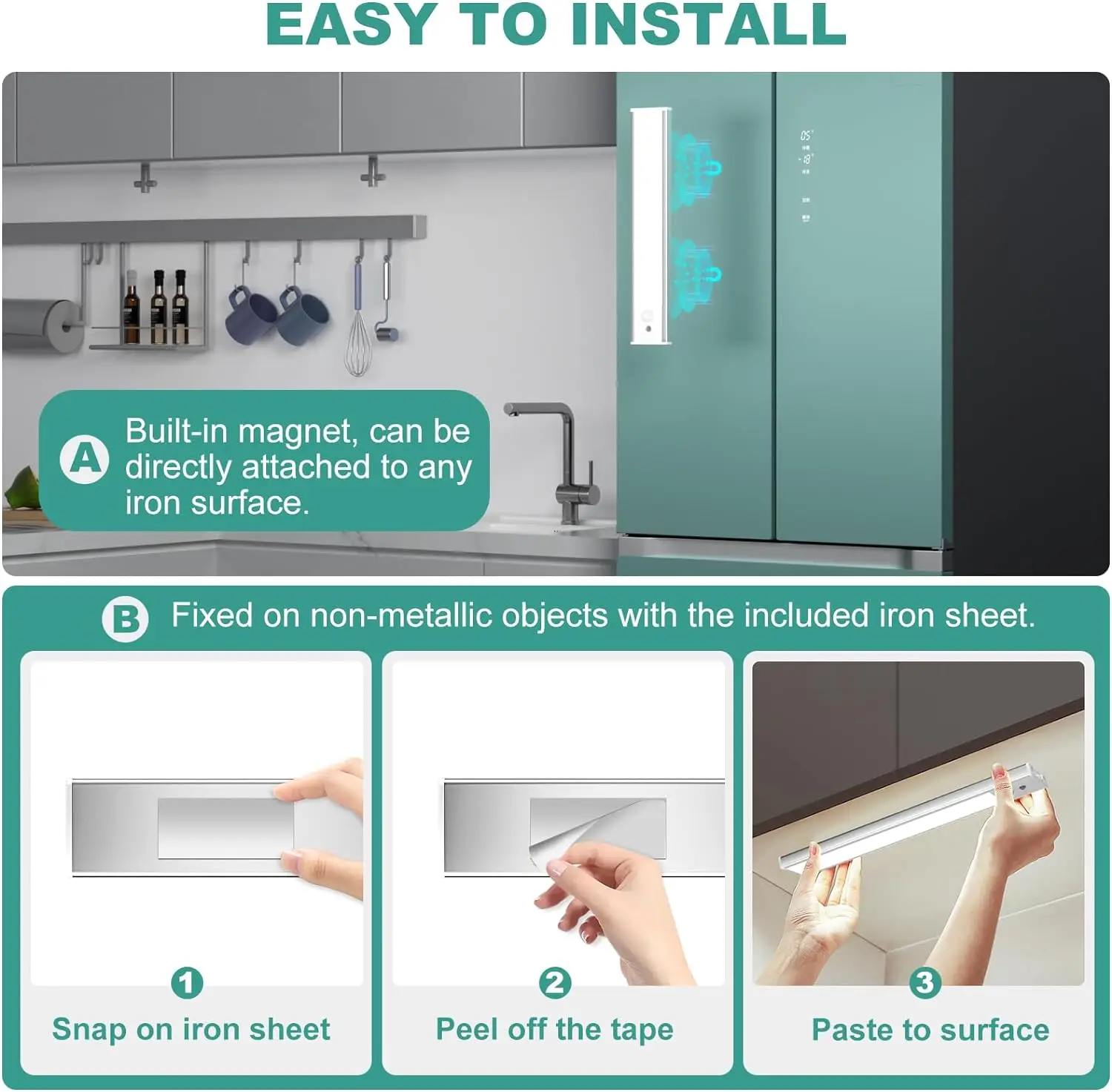 LED Night Light Motion Sensor USB Rechargeable Night Lamp 1500mAh For Room Kitchen Cabinet Staircase Corridor Lighting