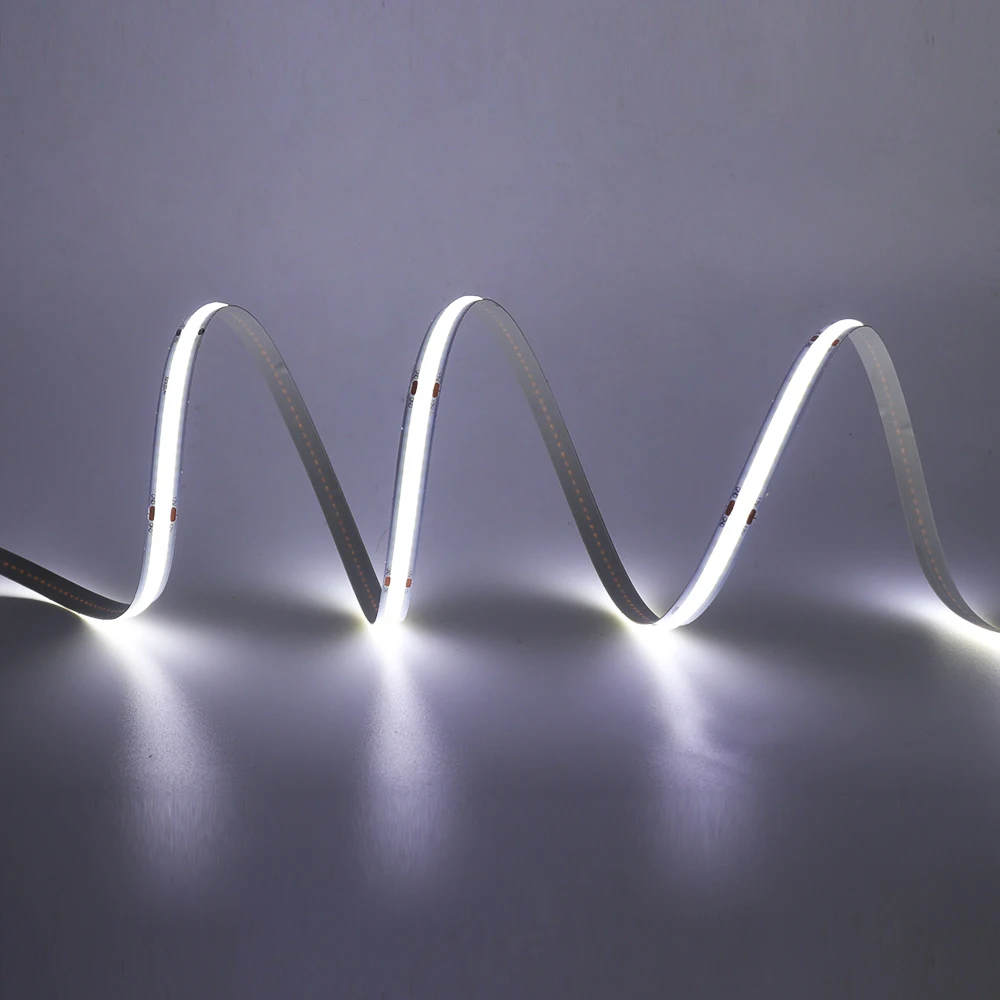 5V 12V 24V COB LED Strip Light 320 480 384 528 LEDs Flexible Tape 5mm 3mm 8mm PCB Warm Natural White High Density Linear Lights
