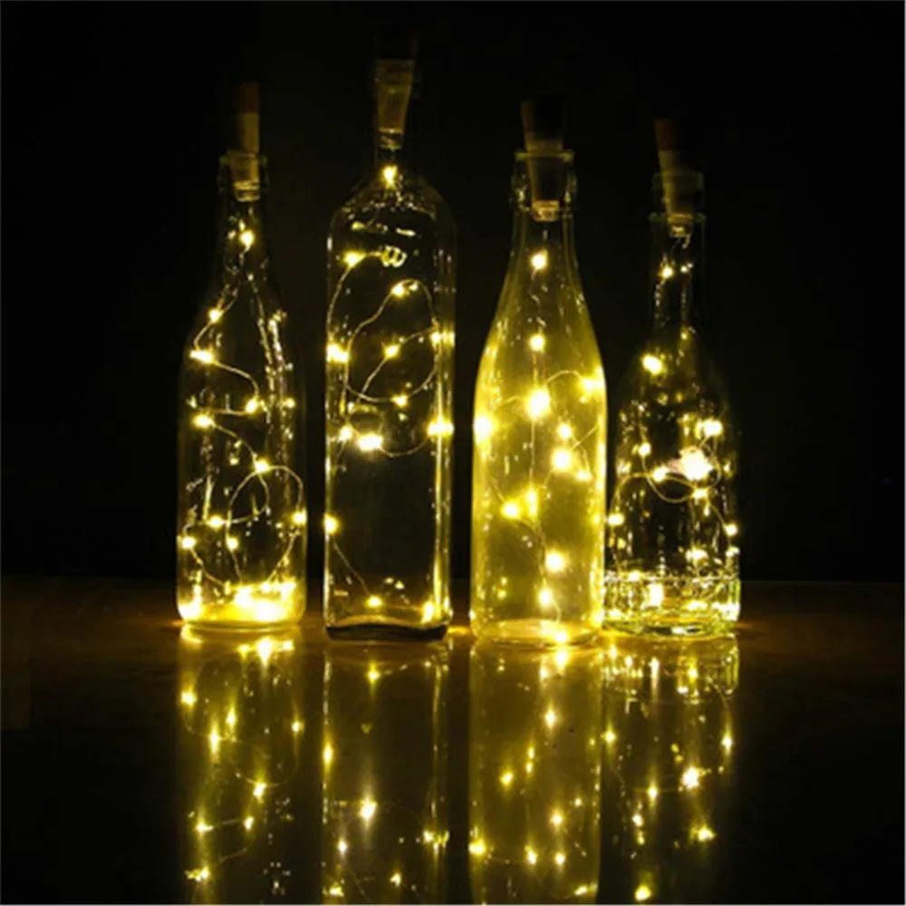 3/5/10/20pcs Battery Powered Cork Bottle Light 2m 20LED Light Bar Light Birthday Party Wine Bottle Stopper Light With Battery