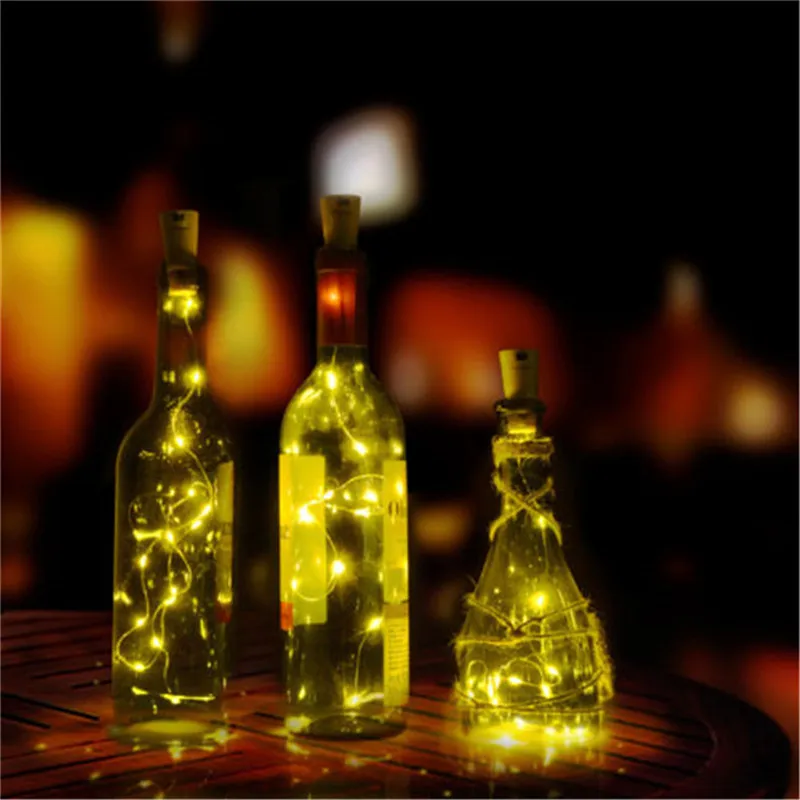 3/5/10/20pcs Battery Powered Cork Bottle Light 2m 20LED Light Bar Light Birthday Party Wine Bottle Stopper Light With Battery