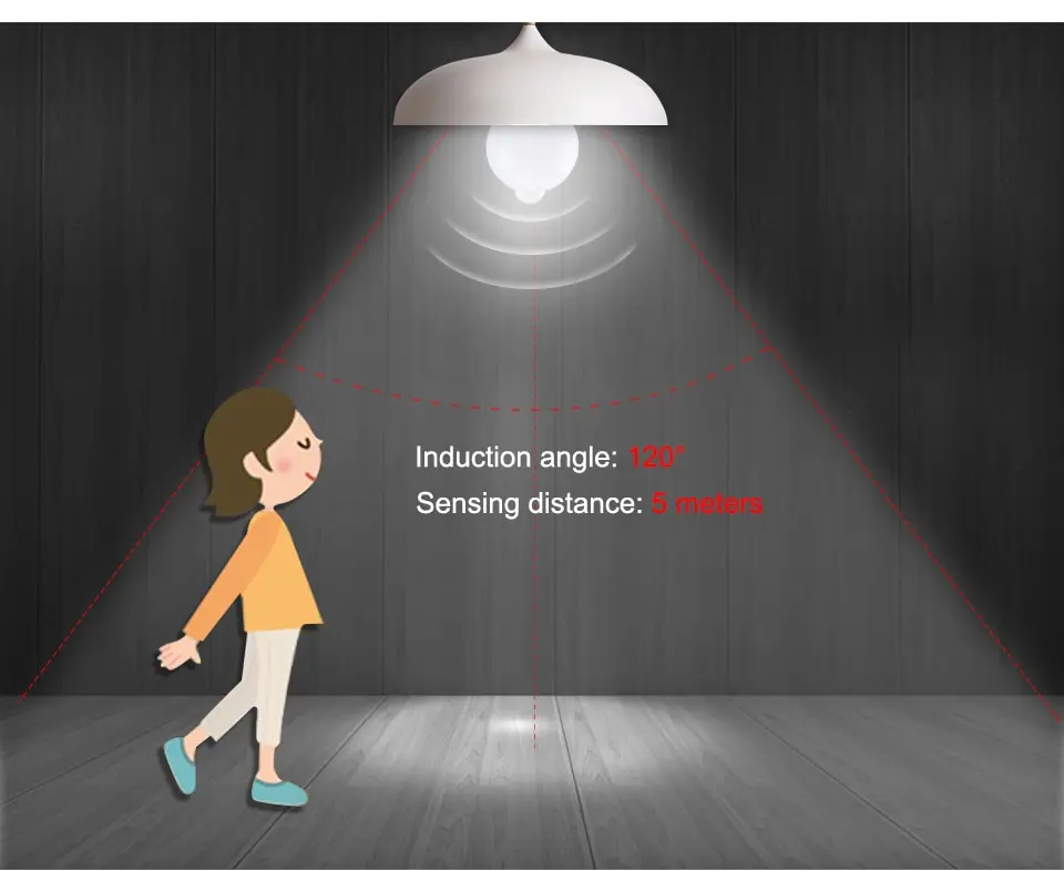 PIR Motion Sensor Light Bulbs E27 12W 15W 18W 20W LED Lamp Auto Smart Infrared B22 LED Bulb Energy Saving Lamp Porch Light