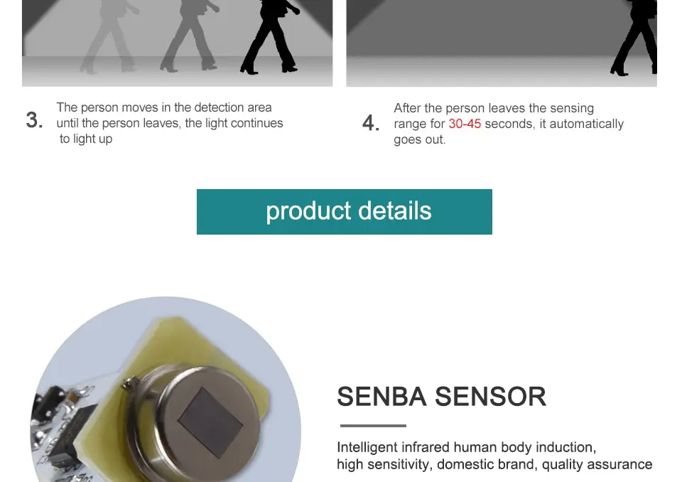 PIR Motion Sensor Light Bulbs E27 12W 15W 18W 20W LED Lamp Auto Smart Infrared B22 LED Bulb Energy Saving Lamp Porch Light