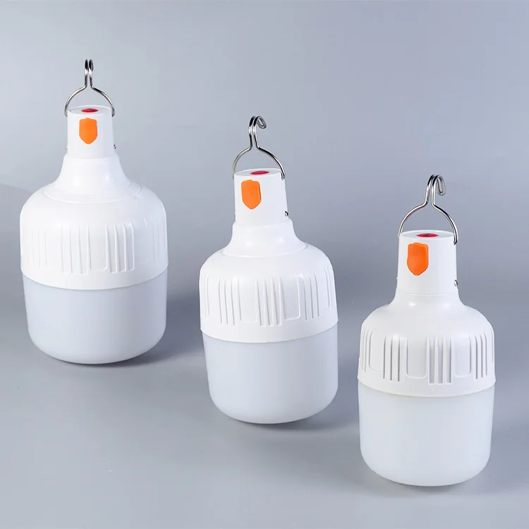 Outdoor LED Bulb USB Rechargeable Mobile Lamp Super Bright Portable Tent Market Hook Up Night Lights Camping Emergency Lights