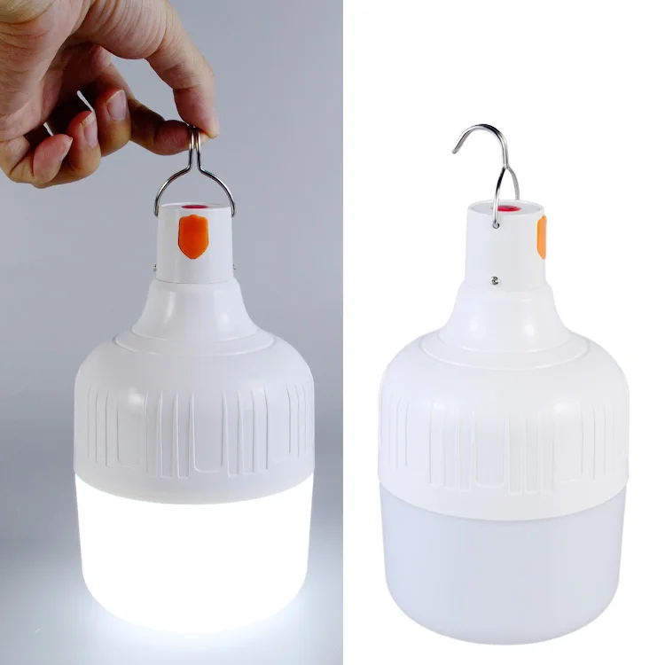 Outdoor LED Bulb USB Rechargeable Mobile Lamp Super Bright Portable Tent Market Hook Up Night Lights Camping Emergency Lights