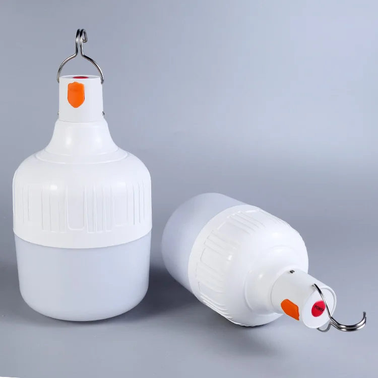 Outdoor LED Bulb USB Rechargeable Mobile Lamp Super Bright Portable Tent Market Hook Up Night Lights Camping Emergency Lights