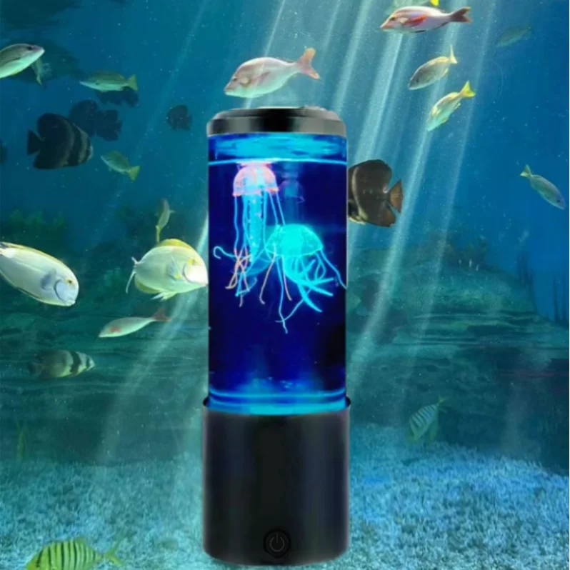 Jellyfish Lava Lamp, Aquarium Ocean Night Lights，7Colors LED Jellyfish Mood Lights With For Home Bedroom Desktop Decoration Gift